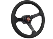 1979-82 Ford Mustang Fox Body 6-Bolt Black Leather Steering Wheel Kit, GT500 (for: Ford)