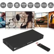 SIIG 3x3 4K HDMI Video Wall Controller - USB-C/DP/VGA/HDMI Input, Loop-Out,