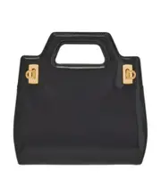 Salvatore Ferragamo Wanda Flip-Lock Fastened Mini Tote Bag One size Black
