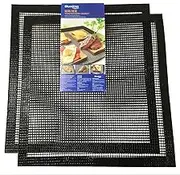 Bluedrop PTFE Open Mesh Crispy Baking Mats Quick Oven Liners Dehydrator Sheets Non Stick Perforated Toaster Meshes Pack of 2