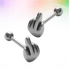 2pcs Nose Stud Rings Tongue Piercing Studs Tongue Stud Jewelry