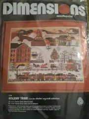 Dimensions Needlepoint Kit 2126 Holiday Train From The Charles Wysocki...