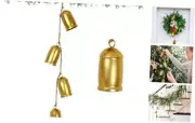 Christmas Bells,Gold Cow Bells for Christmas Decoration,Metal Brass Bright Gold