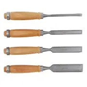 4pcs New Carbon Steel Carving Chisel Wood Chisel Tool Sets for Woodworking AU