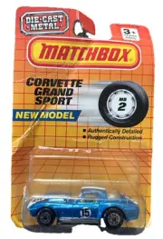 1990 MATCHBOX SUPERFAST MB2 BLUE CORVETTE GRAND SPORT 1702