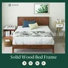 Bed Frame Single, Double, Queen & King Solid Pine Wood Base - Zinus