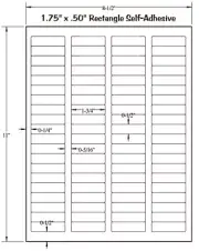Blank Candle Scent Labels - 1 3/4 X 1/2 RECTANGLE-Candle/Soap Making