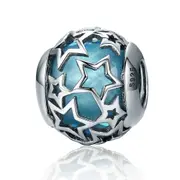 Silver plating Sky-Blue Charm Fit Bracelet & Necklace Jewelry
