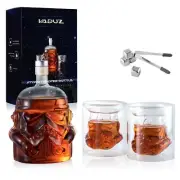 Whiskey Decanter Set Transparent Creative with 2 Glasses,Gifts for Men,Whiske...