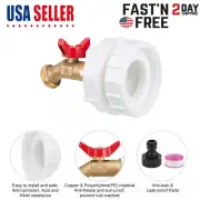 IBC Tote Adapter, 2.44" Fine Thread Adapter for 275-330 Gallon IBC Tote Tank USA