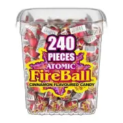 Atomic Fireball Jawbreakers , Cinnamon Flavor Individually Wrapped Candy,