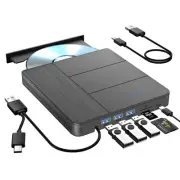 7 in 1 External Blu-ray Drive,Support 100G Disc R/W BD DVD CD Player,Portable...