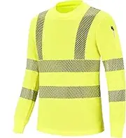High Visibility T-Shirt High Visibility Shirt Safety T-Shirt Work Wear Construction Site Warning Shirt