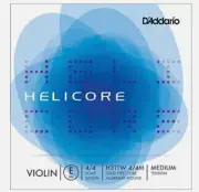 Helicore Violin Single Aluminum Wound E String, 4/4 Medium Tension