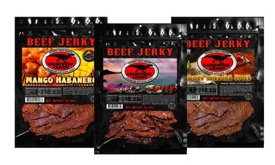 Carnivore Candy Gourmet Beef Jerky Flavor Sampler - Mango Habanero Sweet & Sp...
