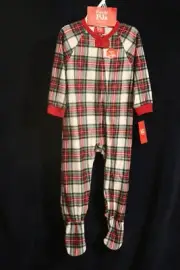 Family PJs Pajamas Baby Stewart Plaid Footed Pajamas 24 months one piece
