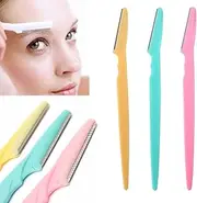 Htppzjr Dermaplaning Tool, Face Razor for Women, Eyebrow Razor Face Shaver for Women, Facial Hair Removal for Women, Facial Razors for Women, Dermaplane Razor for Women Face, 3Pcs Random Color