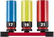 Milwaukee 4932493370 3pc 1/2" Shockwave Impact Duty Automotive Impact Socket Set