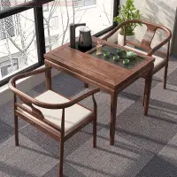 在飛比找蝦皮商城精選優惠-【實木桌椅 茶几 會客桌】新中式茶桌椅組合實木小茶桌家用家具