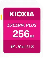 Kioxia 256GB Exceria Plus SD Memory Card SDXC UHS-I U3 Class 10 V30 4K Video Rec