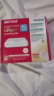 Buffalo LSW3-GT-5EP/W 5-Port Giga Switching Hub New/Opened Box