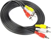 Xenocam 30FT RCA Audio/Video Composite Cable DVD/VCR/SAT Yellow/White/red connectors 3 Male to 3 Male