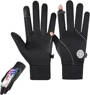 [Generic] Touchscreen Winter Gloves,Waterproof Windproof Cycling Gloves - Anti Slip Comfortable Hands Warm Gloves for Hiking, Cycling, Driving