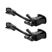 Pair For -BMW E39 5-Series 1997-2003 525i 528i 530i 540i M5 Windshield Washer Nozzle Heated Dual Inlet Squirter Jet Black