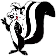 Pepe Le Pew French Skunk Kids Cartoon Car Bumper Window Sticker Decal 4"X5"