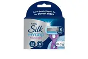 Schick Hydro Silk 4-Pack Shave Refills - 5-Curve Hydrating Blades with Shea Butter
