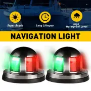 Pair Green Red 16LED Navigation Lights Marine Lamp Bow Light for Boat Pontoon