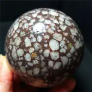 TOP 736G Natural Polished Magic Agate Crystal Sphere Ball Healing WD85