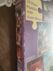 Four 12 Piece Puzzles With Giant Pieces Classic Children's Stories. (See Pics.)