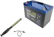 Kings 12V 98Ah Deep Cycle AGM Battery + Rechargeable Lithium LED Worklight