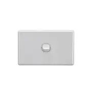 Projecta 1 Gang Switch Plate Including 10 Amp Mechanism - White DPST