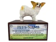 Conversation Concepts Brown/White Papillon with The Rainbow Poem Urn