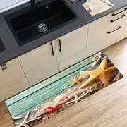 SHENGANG Sea Waves Beach Rug Kitchen 3D Carpet Hallway Marine Carpet in The Bedroom On The Floor Custom Long Corridor Rug,12,60x180cm
