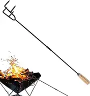 Firepit Poker Fireplace Poker - Campfire Poker for Fire Pits | Fireplace Fire Poker 33" Long Campfire Poker Stick with Wooden Handle for Camping