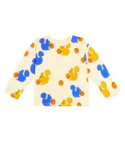 [Mini Rodini] Mini Rodini Squirrels printed cotton jersey top Y 10/11 yellow