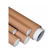 Mailing Tube Box Packaging with Cap, Kraft, Multiple sizes 50 pack