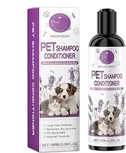 Qikam Dogs Shampoo and Conditioner | Lavender Pet Detangler Natural 100ml Dog Shampoo - Sensitive Skin Plant-Based Pet Supplies Deodorizing Puppy Shampoo for Pets