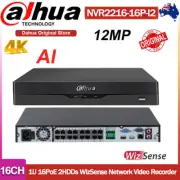 NEW Dahua WizSense AI 16CH 16PoE 2SATA 4K 12MP Video Recorder NVR2216-16P-I2 NVR