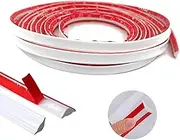 Flexible Molding Trim Self Adhesive, Peel and Stick Moulding Strip for Wall, Ceiling, Baseboard, Floor, Tile Countertop Edge, Window Door Frame (White)