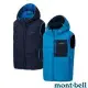 【MONT-BELL 日本】兒童 THERMALAND HOODED 雙面連帽化纖保暖背心/1101655 BL 藍