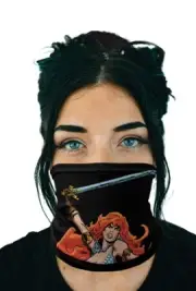 DYNAMITE RED SONJA NECK GAITER