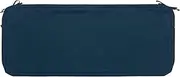 Magpie Fabrics Patio Bench Loveseat Cushion Covers (Replacement Cover only, No Insert!), Waterproof Fade Resistant Swing Cushion Slipcover with Ties(48x18x3 Inch, Navy)