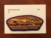 Boy Scout Patch CSP, South Florida 084, 50th Anniv, 1994, Purple Border, S-4 New