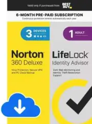 Norton 360 + Internet Security + LifeLock + VPN (3 Devices, 6-Month) – New Users