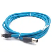 Lumberg 0985 YM57530 103/3M Ethernet Cable Cat5e, M12 4-Pin Male to RJ45, 3m