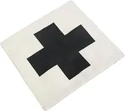 ULDIGI Square Cross Pattern Pillow Cover Removable Decorative Pillowcase for Home Bed Washable Breathable Christian Theme Pillow Protector Versatile Elegant Design
